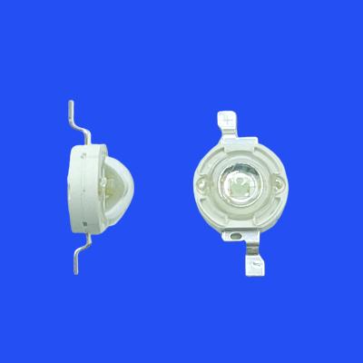 China 480nm - 485nm Clear Lens Convex Head 120deg 3W Blue Color High Power LED Diode For Various Lighting à venda