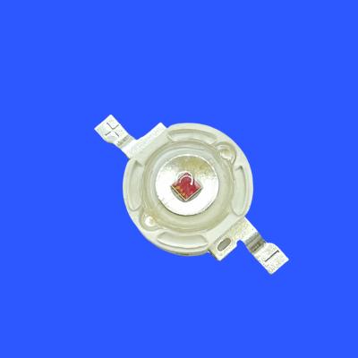 Cina 620nm - 630nm 2.4-2.6V Lente convessa chiara 120 Deg 3W LED rosso ad alta potenza per l'informazione pubblica in vendita