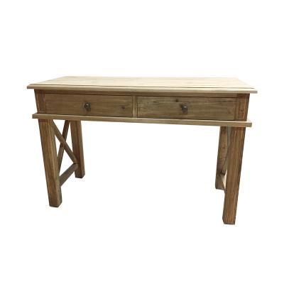 China Industrial Study Room Furniture Recycled Wood Furniture Wood Natural Desk With Drawer for sale