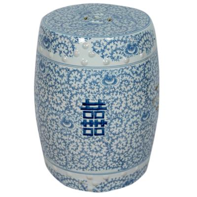 China Chinese Ceramic Stool Stool Porcelain Traditional Living Room Furniture Decoration Blue And White for sale