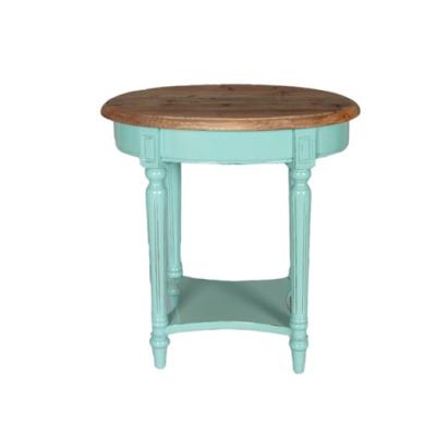 China French Wood Furniture Living Room Table Round Table Solid Wood Side Table for sale