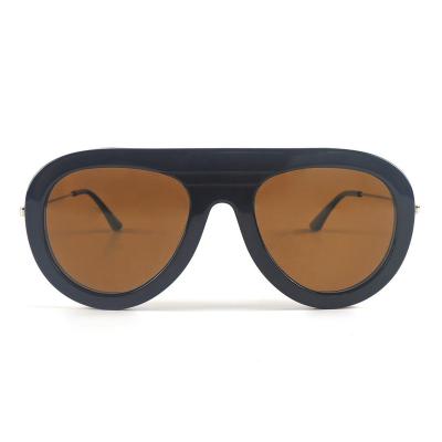 China Fashion Sunglasses Shape New Custom Made Full Rim Sunglasses Round Oversized Unisex Acetate Sun Glasses for sale