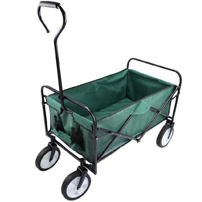 China 600D Oxford Cloth Beach Folding Wagon Cart Solid Steel Collapsible for sale