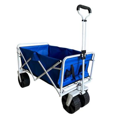 China Four Universal Wheel Steel Folding Wagon Cart Covered Spray Painting Process for sale