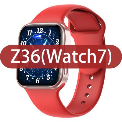 China 2022 Touch Screen Smart Watch Z36 Series 7 Large Screen Design BT Call Reloj OLED Smartwatch Iwo 7 Flat Edged Smart Watch for sale