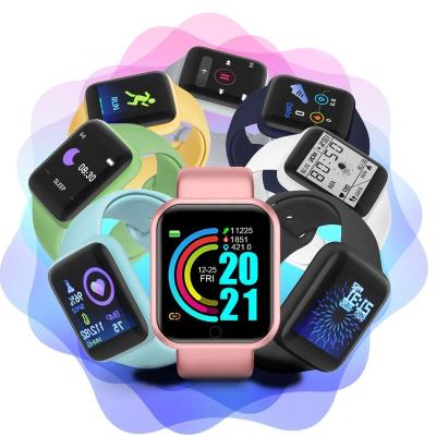 China Macaron Y68 Heart Rate Blood Pressure y68 d20 Smart Watch Man Fitness Watch BT Woman Macaron Y68 Smartwatch Touch Screen D20 Smart Watch for sale