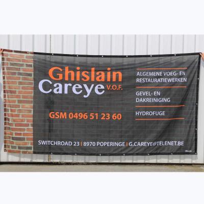 China Light Weight Custom Color Mesh Fabric Banner , Printed Banner Canvas For Temporary Fencing for sale