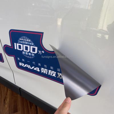 China OEM Reusable Reusable Advertising Magnetic Sticker, Custom Printed Removable Magnetic Car Sign Sticker for sale