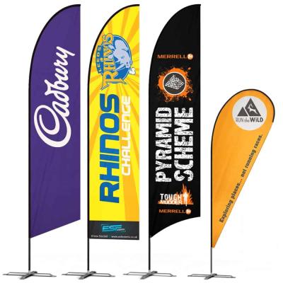 China Easy To Assemble Customize Advertising Flying Banners , Teardrop Flags Feather Flags Banners for sale