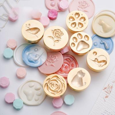 China Customized Invitations 1pc 3d Cat Paw/Bird Cartoon Wax Seal Stamp Animal Head for Cards Letters Scrapbooking Envelope Retro Invitation Accessories for sale