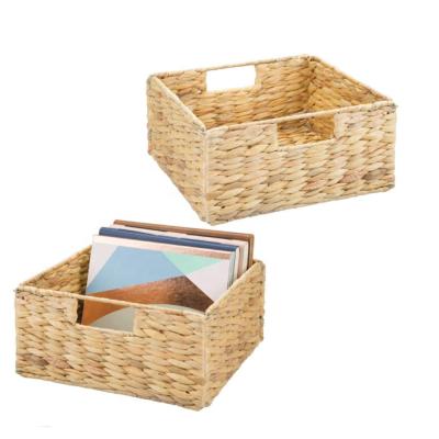 China Viable wholesale set of 2 practical clean and universal straw baskets for storage for sale