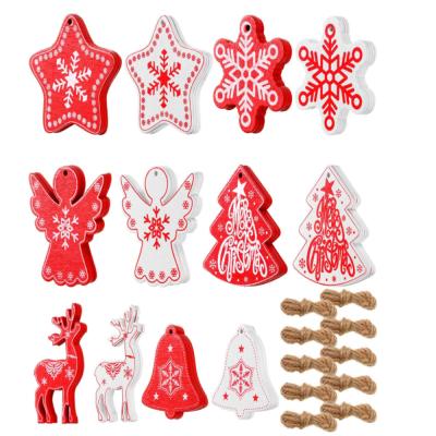 China Europe Embellishments Crafts For Home Christmas Tree Garland Decorations Red And White Multi Shape for sale