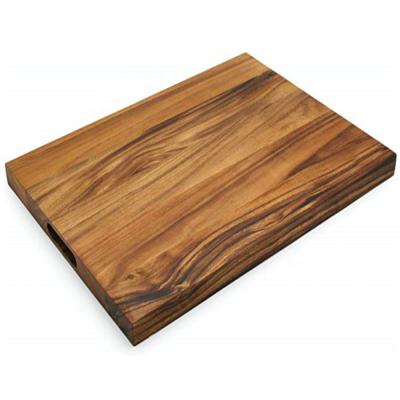 China Sustainable Gourmet Long Grain Acacia Wood Large Custom Wooden Chop Board Chopper for sale