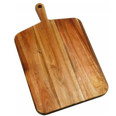 China Viable High Quality Large Pure Wood Chopper For Kitchen Portable Cutting Board With Handle Hot Selling for sale