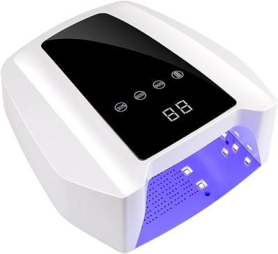 China Nail Fast Drying Professional Gel Lamp Portable 72w Uv Led Nail Lamp Faster Nail Dryer with 4 Timer Setting UV+LED Beads Power for sale