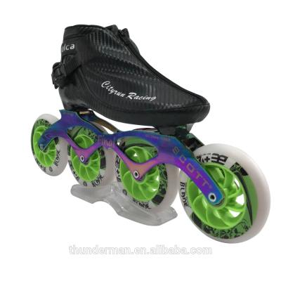 China Carbon Fiber+Built-in Speed ​​Roller Skates Integrated Speed ​​Skate Integrated Style Fiberglass Cityrun Skates Vulcan New for sale