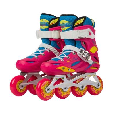 China Professional PP Freestyle Kids Four Wheels Speed ​​Roller Integrated Freestyle Skates for sale