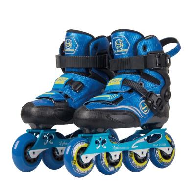 China Professional Carbon Fiber+Glass Fiber Roller Wheel Capricorn 4 Integrated Speed ​​Skates Freestyle Roller Skating For Kids for sale