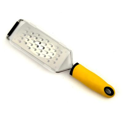 China Sustainable High Quality Hot Selling Classic Kitchen Tools TPR Handle Stainless Steel Cheese Grater for sale