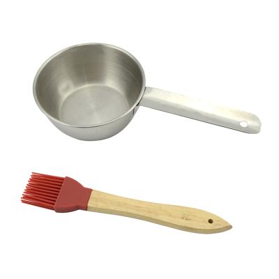 China Easily Cleaned 2 PCS BBQ Tools Silicone Brush Handle Silicone Rubber BBQ Tools for sale