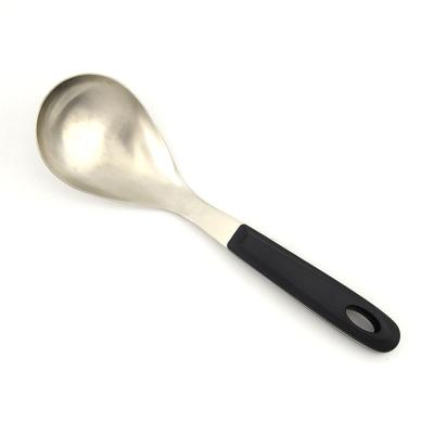 China Sustainable Eco Friendly Reusable Rice Spoon Tableware Utensil Tools Stainless Steel Rice Spoon for sale