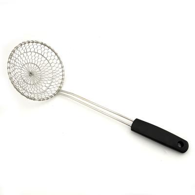 China Solid Stocked Stainless Steel Spider Strainer Skimmer For Cooking And Frying Kitchen Utensils for sale