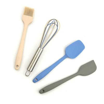 China Child Set 4Piece Spatula Spoon Stocked Baking Beater Brush Kids Baking Baking Tools For Kids for sale