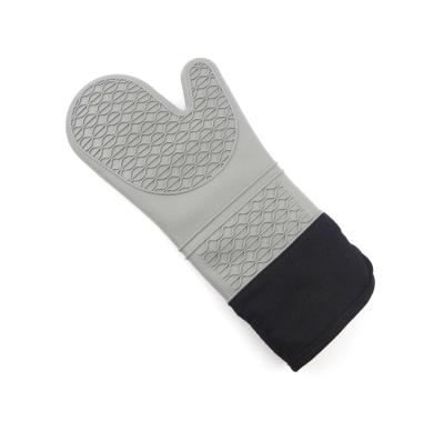 China Eco Friendly Wholesale Non-slip Heat Resistant Insulation Silicone Oven Mitt Baking Gloves for sale