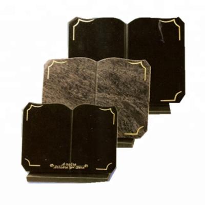 China EUROPEAN Granite Black Funeral Book Shaped Cheap Headstones for sale