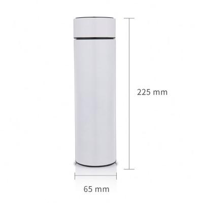 China Viable Insulated Vacuum Stainless Steel Tumbler LED Digital Display Bottle Smart Upright Thermos Mug for sale