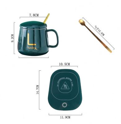 China Viable Customized Gift Set Temperature Control Coffee Mug Smart Ceramic USB Coffee Heater Mug for sale