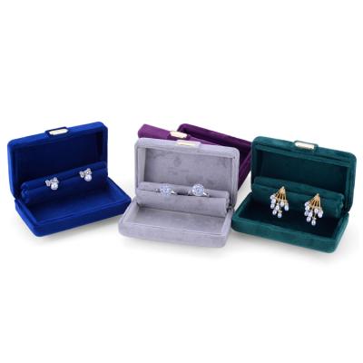 China Handmade Customized Plastic Jewelry Packaging Storage Velvet Box for sale