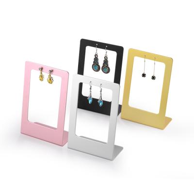 China Wholesale Handmade Creative Rectangular Stainless Steel Earring Jewelry Display Stand For Jewelry Display for sale