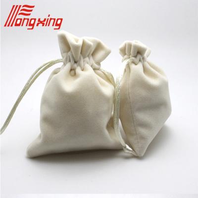 China Safety Logo Velvet Jewelry Pouch Printed Custom Made Mini Drawstring Jewelry Velvet Pouch for sale