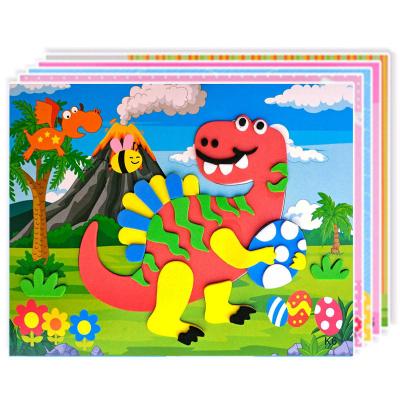 China TOY New 3D EVA Foam Sticker Puzzle Game DIY Education Cartoon Animals Study Toys For Children Kids Multi-patterns Styles for sale