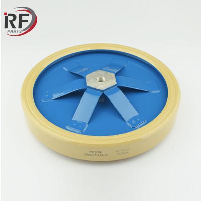 China PE200 15KV 3000PF 150KVA High voltage plate shaped high power ceramic capacitor for sale