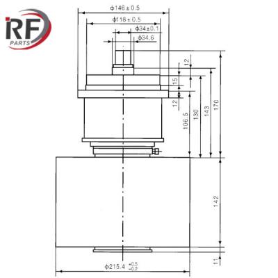 China Industrial radio frequency heating tube RF-3060F RS3060CL Forced air Triode for sale