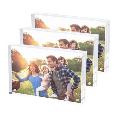 China A3 A4 acrylic transparent picture frame patent waterproof acrylic picture frame gold transparent picture frame for sale