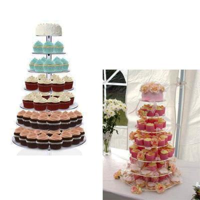 China Waterproof Kitchen Pantry Acrylic Dessert Stand Riser Dessert Display Rack Cupcake Display Stand for sale