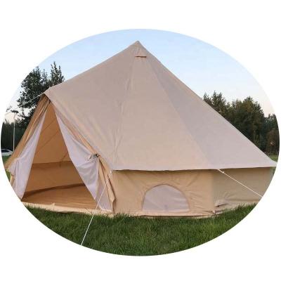 China China OEM ODM Bell Tent 3m 4m 5m 6m Outdoor Waterproof Luxury 7m Canvas Fabric Bell Tent Straight Bracing Type for sale