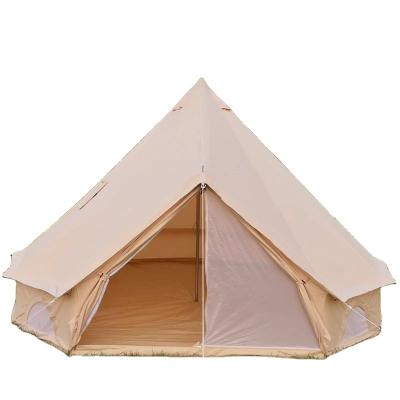 China Straight Brace Type 2021 New Camping Luxury Tent New Stove Bell Tent With Stove Hole Tent For Camping And Hiking for sale