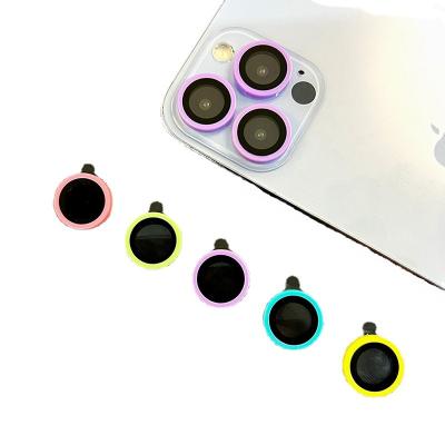 China Luminous Mobile Phone Lens Protector for iPhone 14 13 12 11 pro Max Ceramic Camera Lens Protective Glasses on iPhone 12 13 mini 14pro max for sale