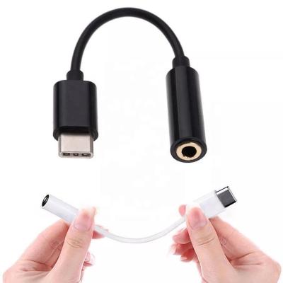 China Cellphone Type-C to AUX audio adapter. 3.5mm Earphone Jack Cable Connector For Samsung For Xiaomi For Huawei Type C Smart Phones for sale