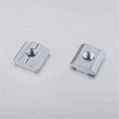 China Square Steel Galvanized Steel Sliding Hammer T Slot Nut Fastener For Aluminum Extrusion Slot 8 M4 M5 M6 M8 (2A08.A) for sale