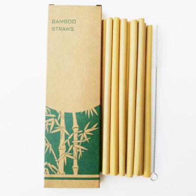 China Viable Wholesale Reusable Natural Green Bamboo Straw, Free Custom Straw Logo for sale