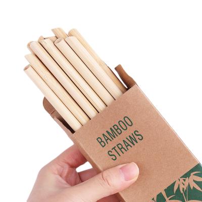 China Sustainable recyclable sucking bamboo straw, made of bamboo for sale