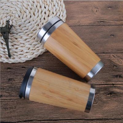 China PORTABLE Cheap Price Bamboo Hot Water Bottle , Custom Logo 450ML Natural Bamboo Thermos for sale