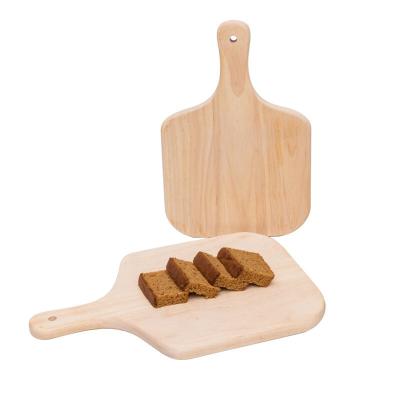 China Disposable Peel Serving Wooden Tray Cutting Board Wooden Pizza Dish With Handle for sale