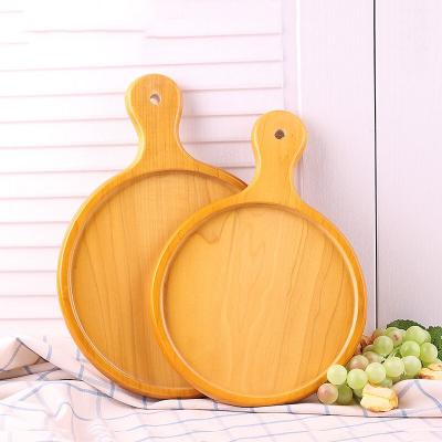 China Factory Price Disposable Multifunctional Round Pizza Plates Wooden Pizza Serving Plates for sale