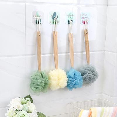 China All Natural Women and Men Exfoliating Loofah for Body Long Handle Bath Sponge Bamboo Lufah Brush for sale